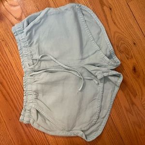 Teal drawstring shorts